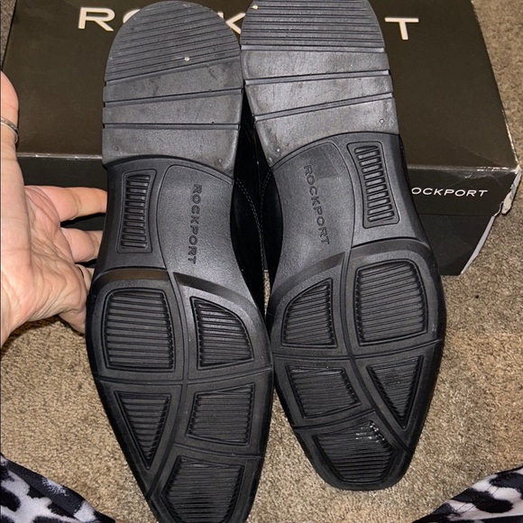 Rockport Men\'s Shiny Black Slip-On Loafers